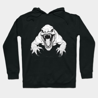 Crawling Monster in Black and White Hoodie